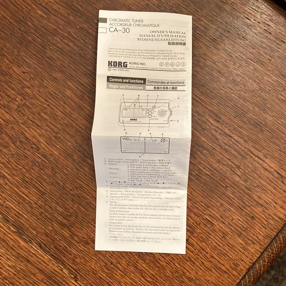 Korg Chromatic Tuner CA-30 - Picture 5 of 7
